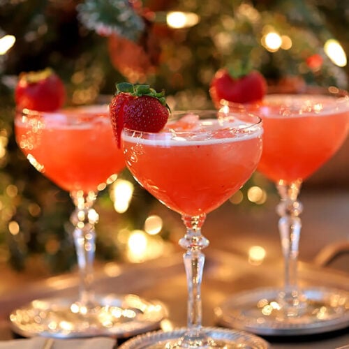 Sparkling Fruit Punch Champagne Cocktail