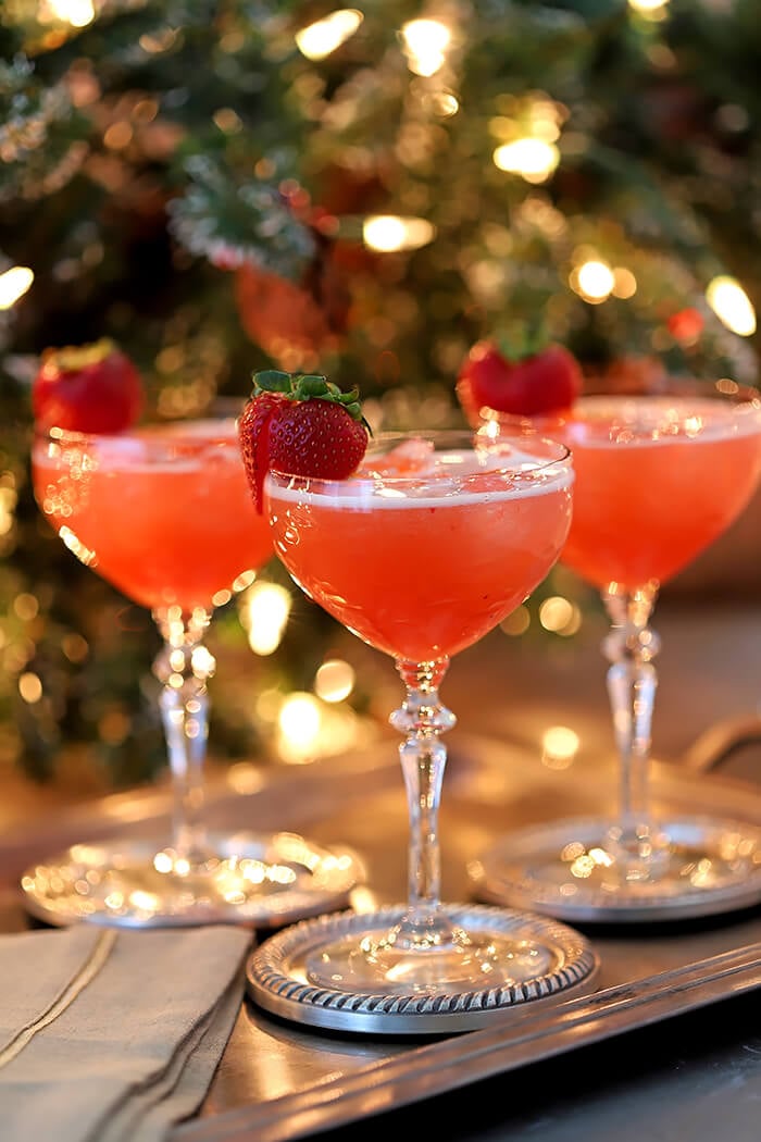 Sparkling Fruit Punch Champagne Cocktail