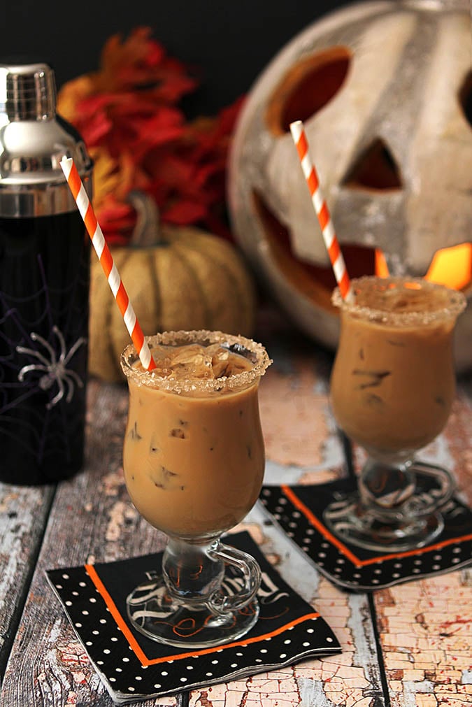 Halloween Express Cocktail - Espresso, Rum, Maple Syrup and Half and Half.