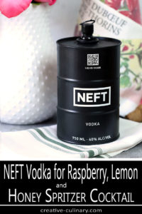 NEFT Vodka Container - Black with White Printing