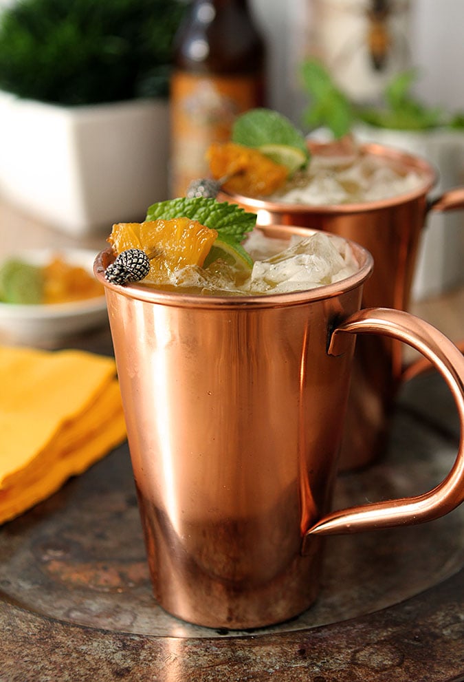 Brown Sugar and Roasted Pineapple Moscow Mule