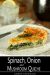 Spinach, Onion, and Mushroom Quiche Slice on a Round Plate with a Fork