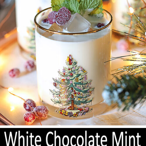 White Chocolate Mint Eggnog Cocktail PIN