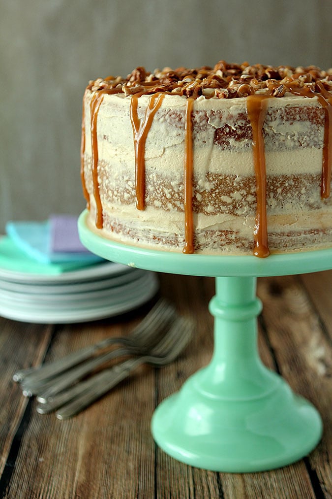 Banana Cake with Salted Caramel Frosting