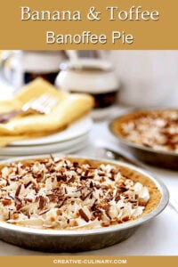 Banoffee Pie - Banana and Toffee Bits with Caramel in a Graham Cracker Crust