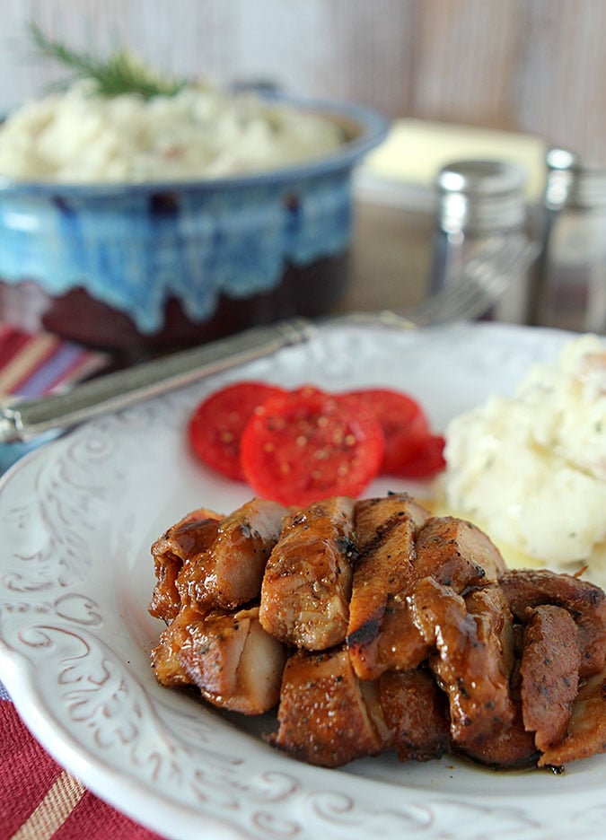 Barbecue Chicken with Peach Glaze