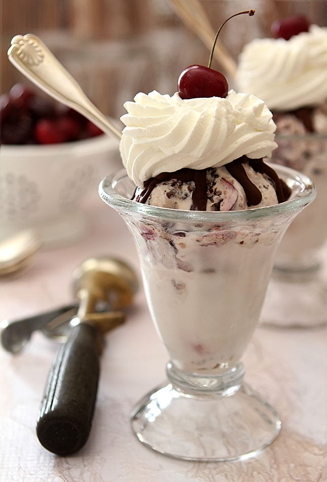 Black Forest Ice Cream Sundaes from @everydayum