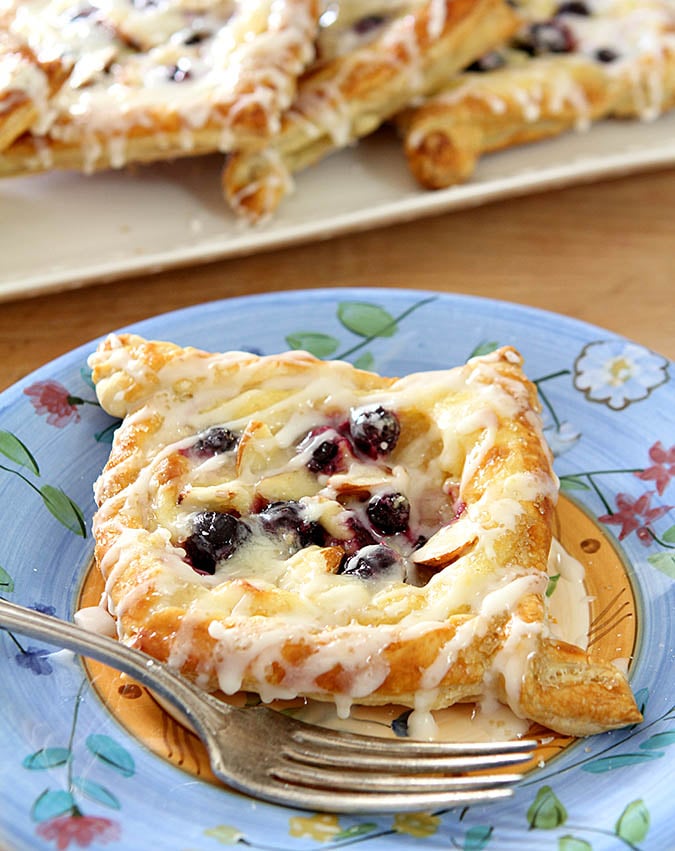 Blueberry, Cheese and Almond Danish