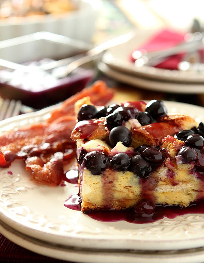 Blueberry and Cream Cheese Stuffed French Toast