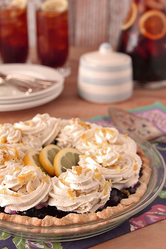 Fresh Blueberry and Lemon Cream Pie