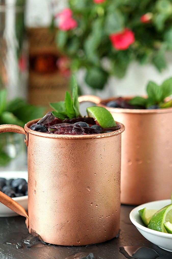 Blueberry Mint Moscow Mule