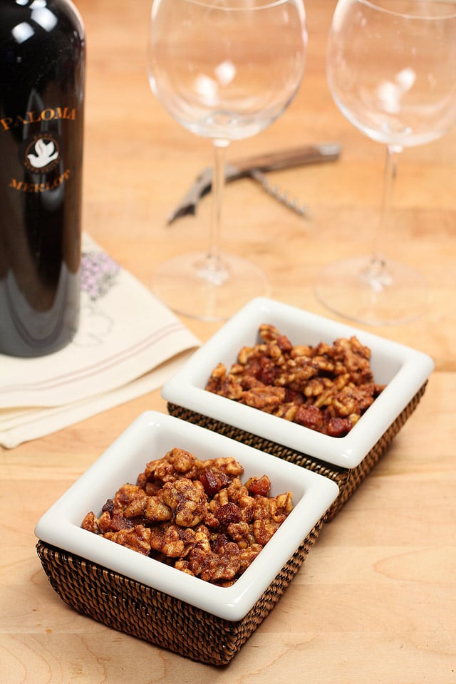 Bacon and Bourbon Walnuts