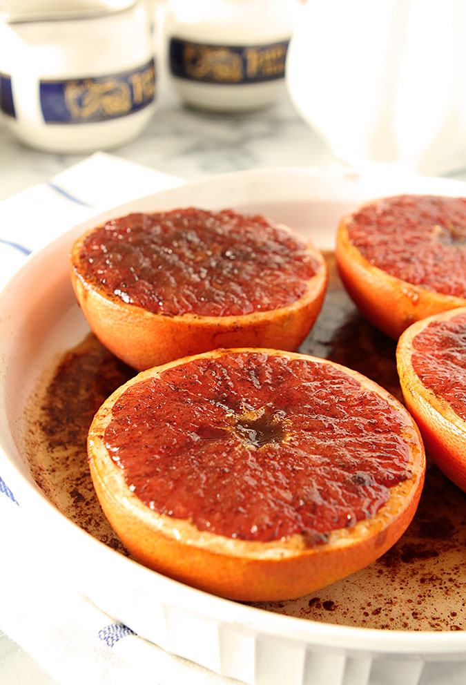 Rum and Brown Sugar Broiled Grapefruit