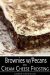 Chocolate Chip Brownies with Cream Cheese Frosting Closup of Tray Before Cutting