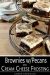 Chocolate Chip Brownies with Cream Cheese Frosting on a Tiered Serving Tray