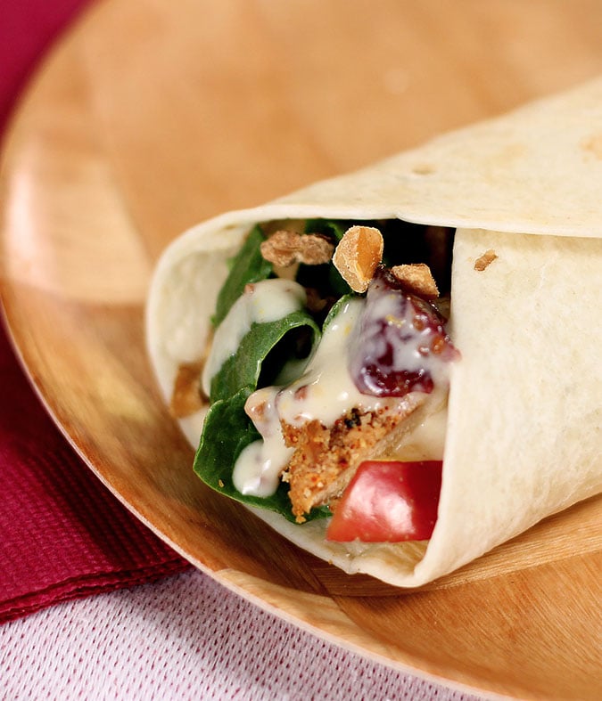 Burger King Copycat Chicken, Apple and Cranberry Wrap