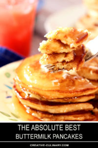 Closeup Bite of The Best Buttermilk Pancakes