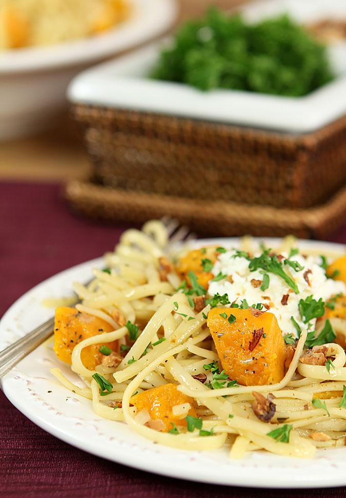 Roasted Butternut Squash with Ricotta and Toasted Walnuts