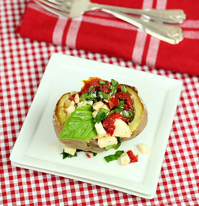 Caprese Stuffed Baked Potatoes