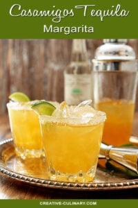 Casamigos Tequila Margarita Cocktails on Serving Tray