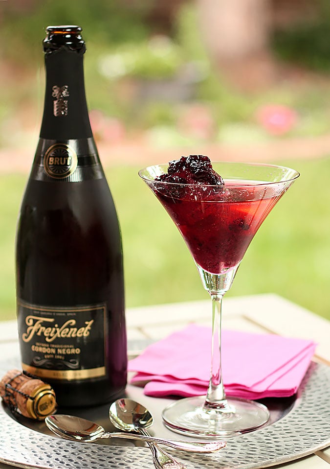 Bing Cherry Sorbet with Cava Sparkling Wine