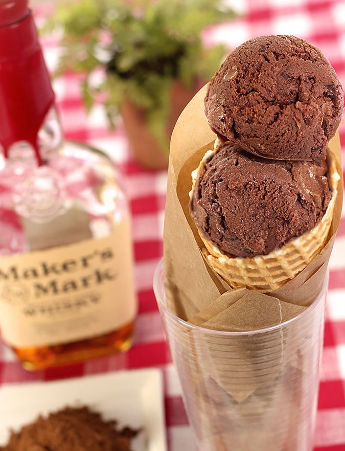 Chocolate Gelato with Bourbon and Chocolate Chips