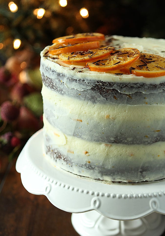 Chocolate Orange Stout Cake with Orange Buttercream Frosting