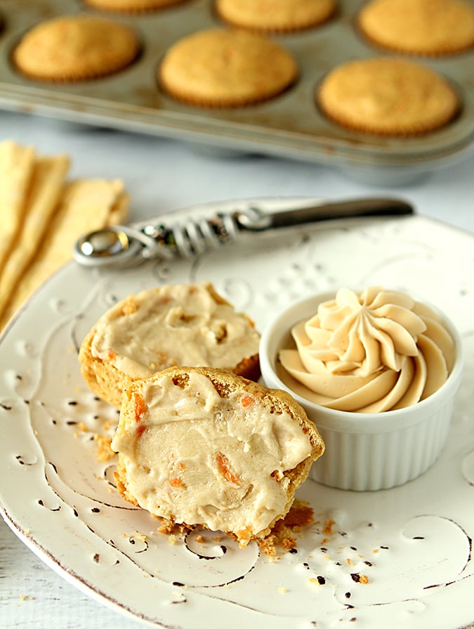 Carrot Corn Muffins with Maple Butter