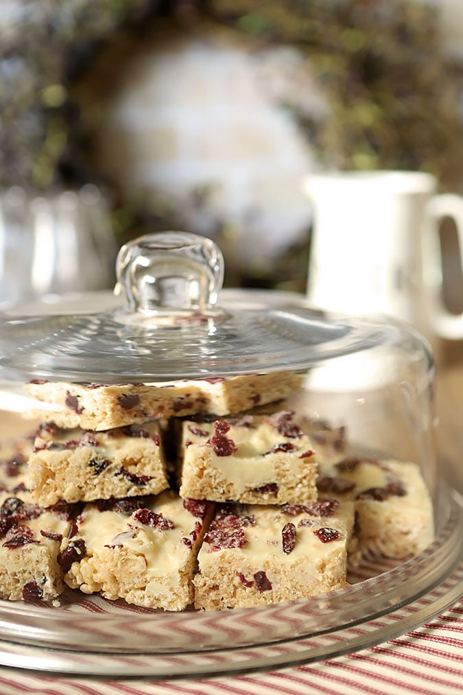 Cranberry Bliss Rice Krispie Treats