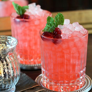 Cranberry Ginger Fizz Cocktail