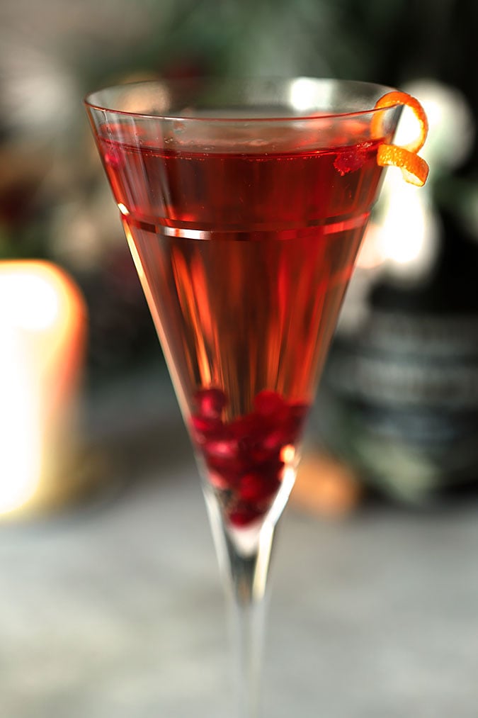 Cranberry and Grand Marnier Champagne Cocktail