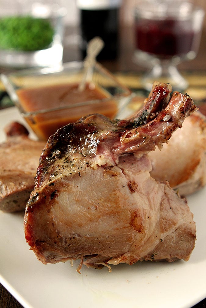 Crown Roast of Pork with Wild Rice Stuffing and Caramelized Orange Sauce