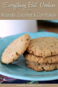 Everything But the Kitchen Sink Cookies with Walnuts, Coconut and Cornflakes