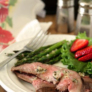 Flank Steak with Bearnaise Butter