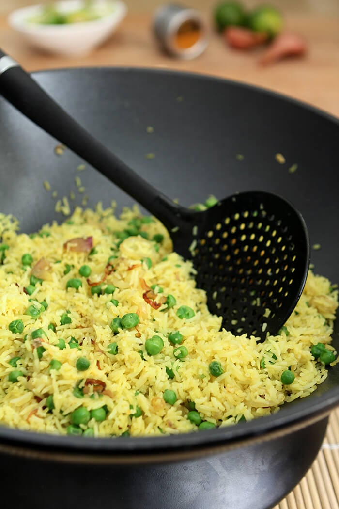 Crispy Shallots Fried Rice in Wok