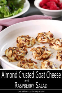 Almond Crusted Goat Cheese Disks for Salad