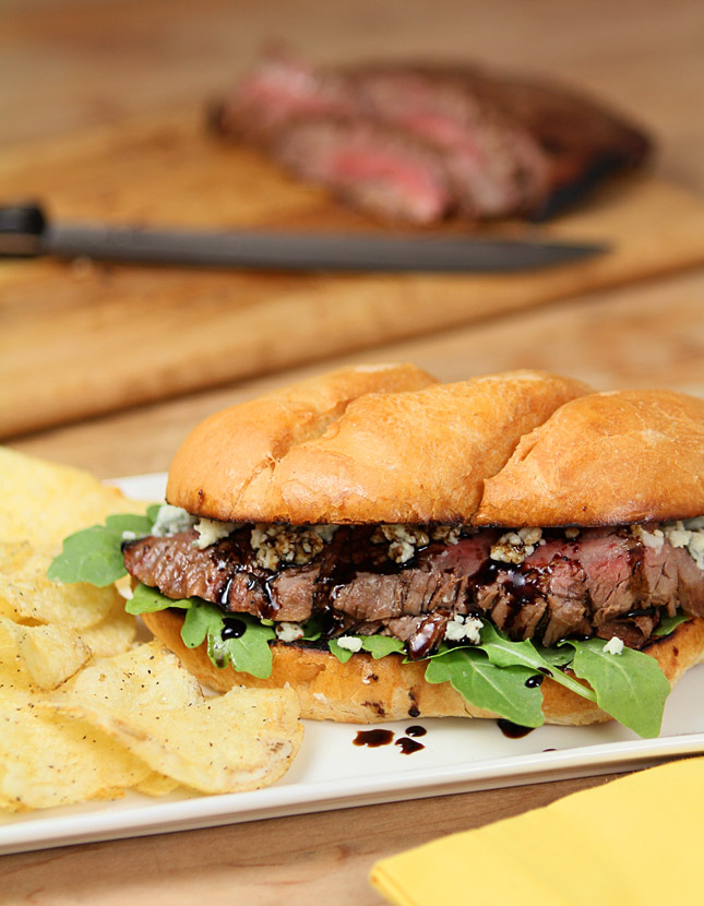 Balsamic Blue Cheese Steak Sandwich