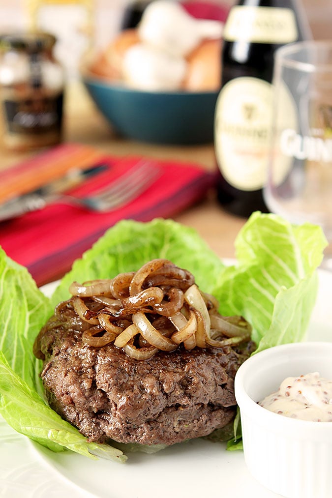 Gorgonzola and Mozzarella Cheese Stuffed Burger