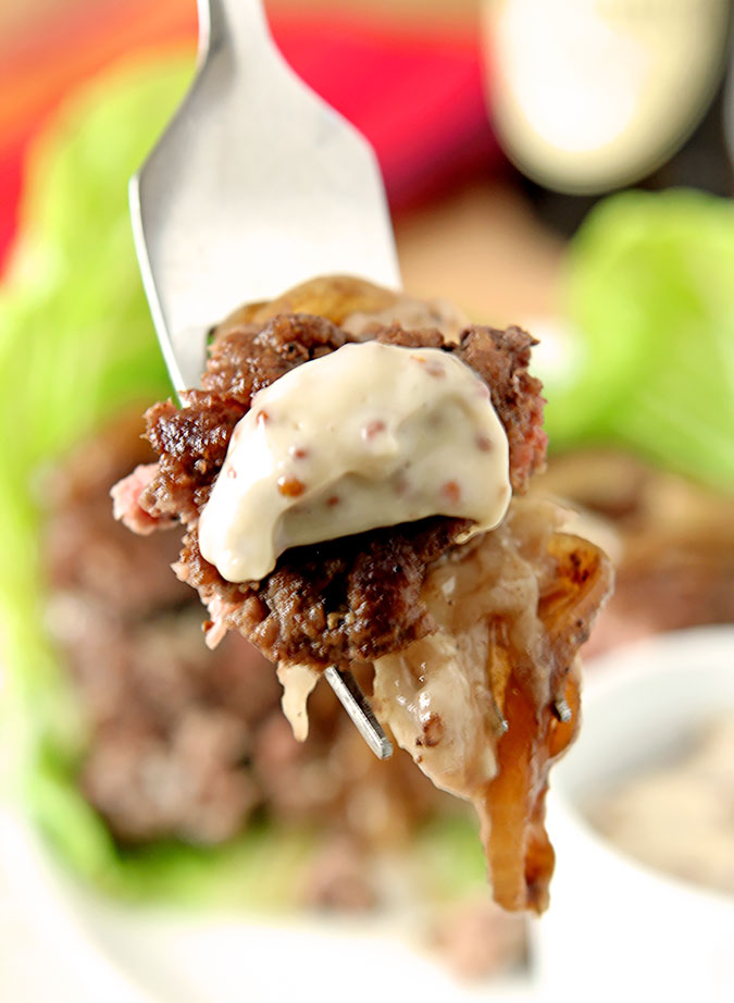 Gorgonzola and Mozzarella Cheese Stuffed Burger