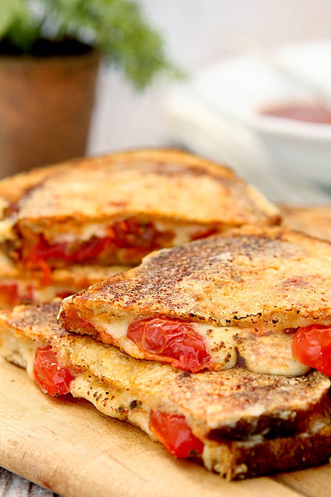 Inside Out Grilled Cheese with Tomatoes from 