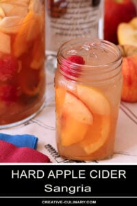 Hard Apple Cider Sangria in a Mason Jar