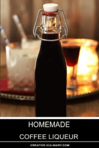 Homemade Coffee Liqueur Bottled in a Flip Top