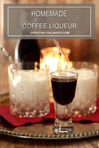 Homemade Coffee Liqueur Served in a Liqueur Glass