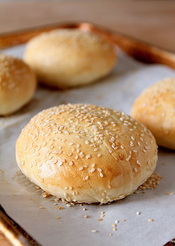 Homemade Sesame Seed Hamburger Buns