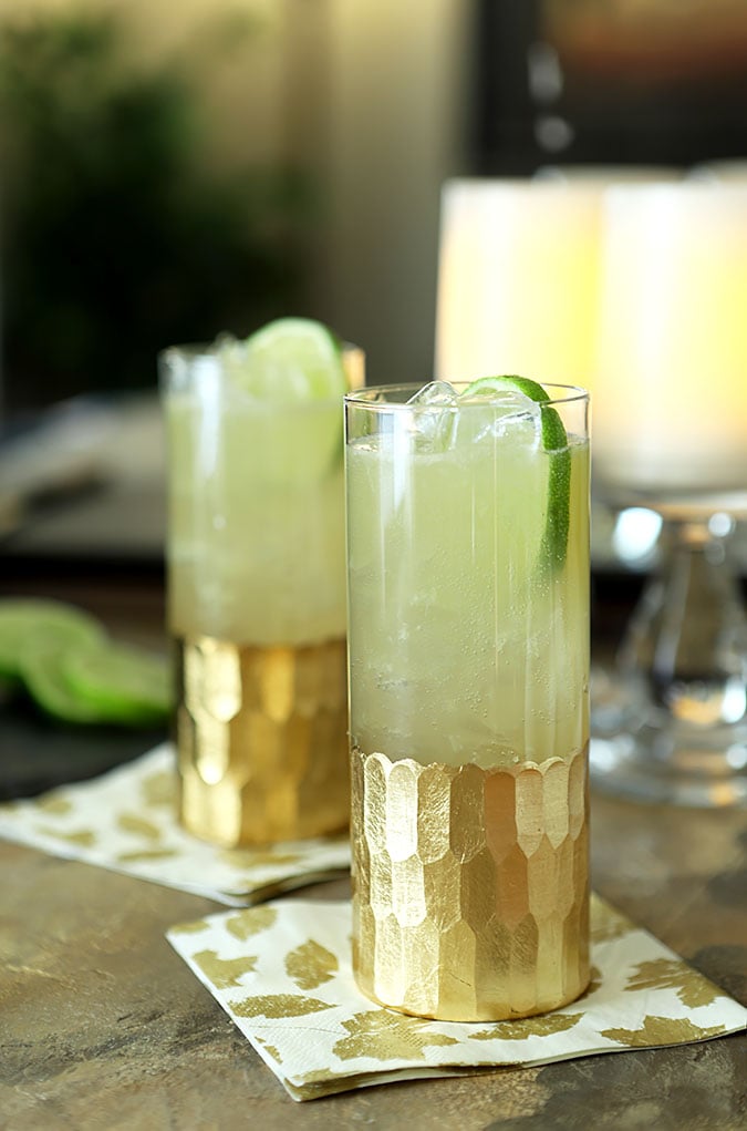 Honey Ginger Fizz Cocktail