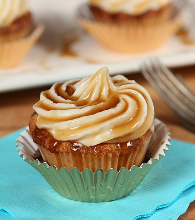 Jack Honey Whiskey Cupcakes with a Boozy Drizzle