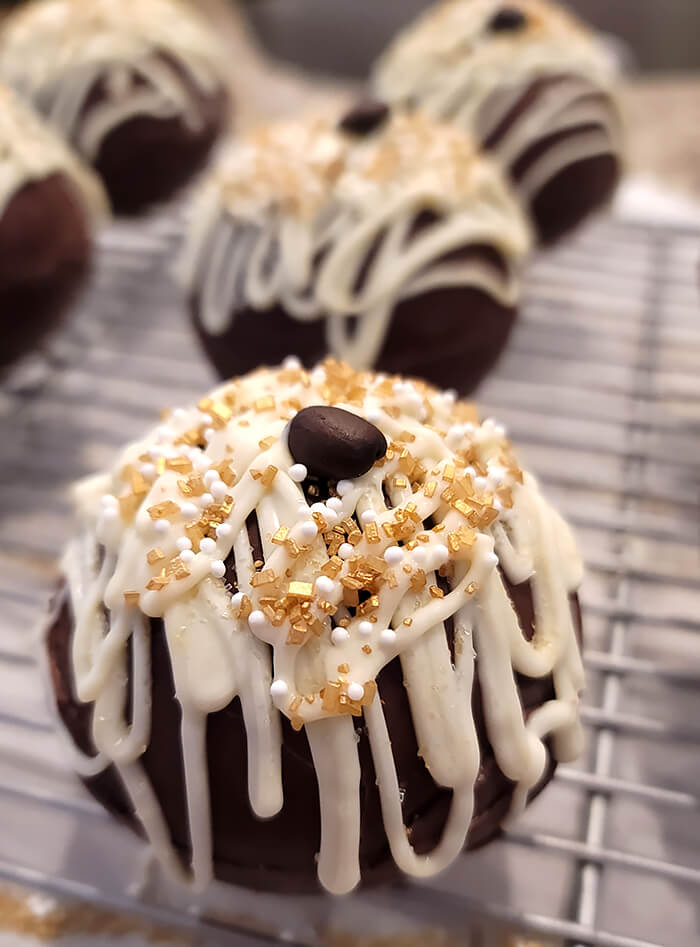 Boozy Hot Chocolate Bomb with Coffee/Tequila Liqueur