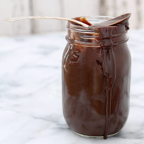 Best Hot Fudge Sauce in a Mason Jar