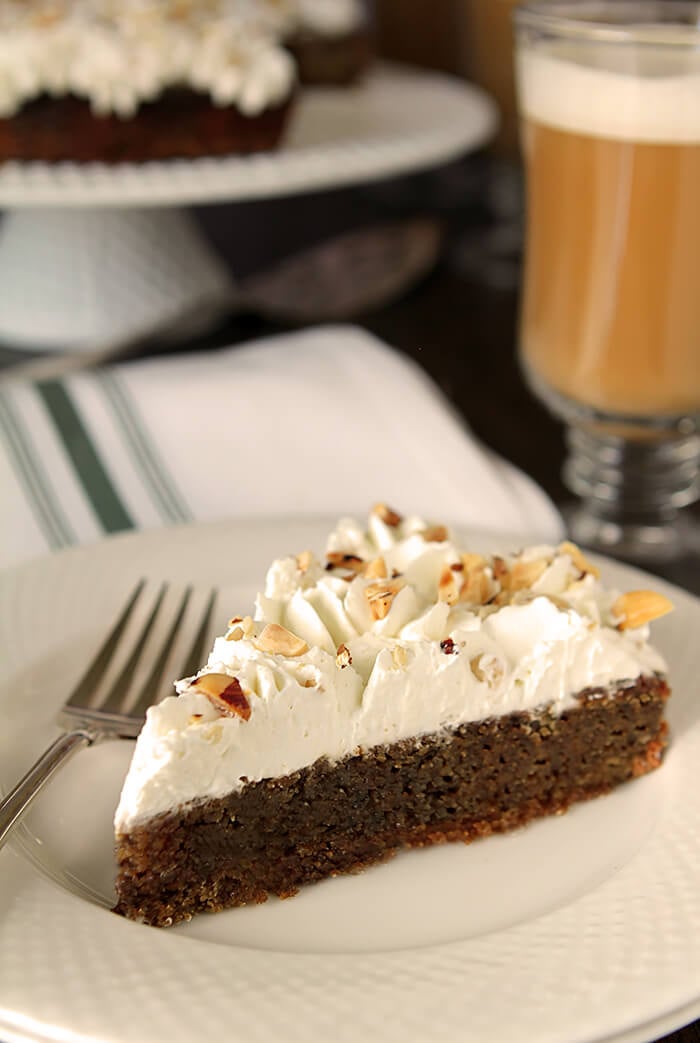 Slice of 'Irish Coffee' Cake with Irish Whiskey