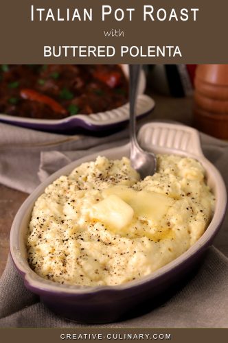 Bowl of Polenta to be Served with Italian Pot Roast